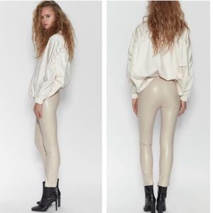 Zara faux leather leggings